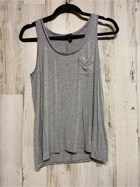 White House Black Market Grey Simple Tank Top Small